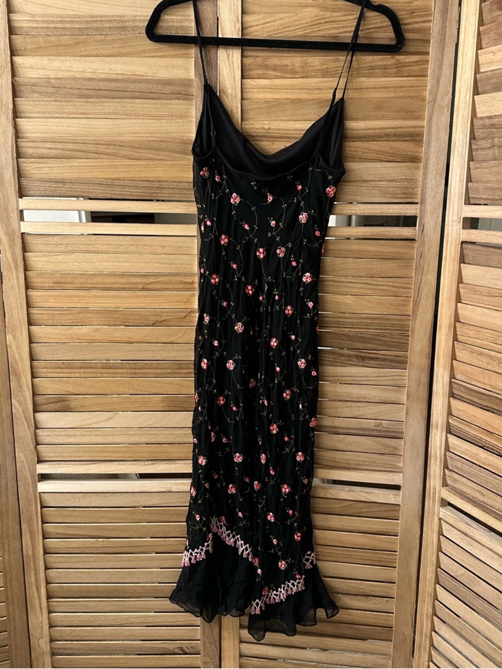 Betsey Johnson Real Vintage Slip Floral Beaded Babydoll Dress size S - Picture 2 of 8